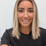 Champagne Melt 14-inch blunt bob wig in rooted champagne blonde balayage, front view