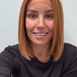 Copper Glow 12-inch straight wig in bright copper red, front view
