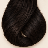 Espresso human hair wig colour swatch in deep espresso brown