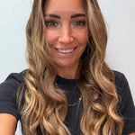 Golden Honey 22-inch wavy wig in golden blonde balayage, front view