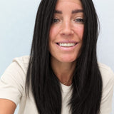 Soft Onyx 18-inch layered straight wig in soft natural black, front view