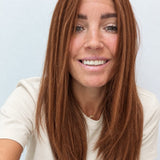 Spiced Auburn 18-inch layered straight wig in warm auburn red, front view